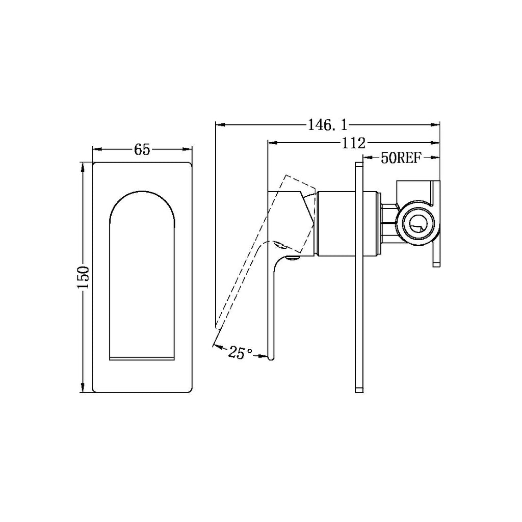 Nero Bianca Shower Mixer - Chrome