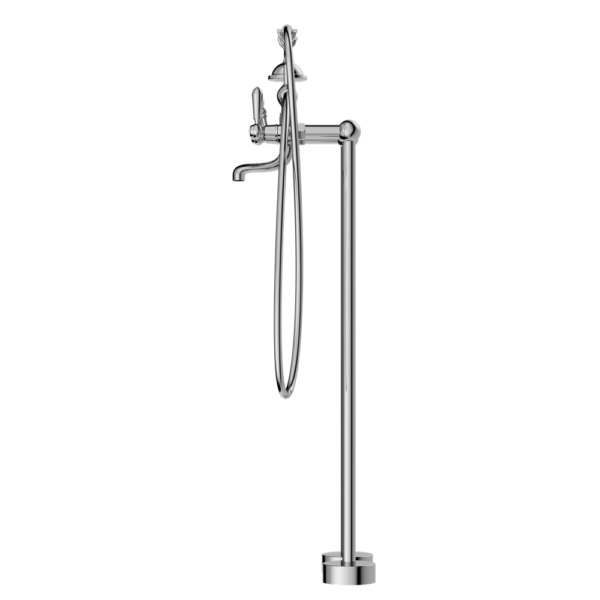 Nero York Freestanding Bath Set With Hand Shower - Chrome