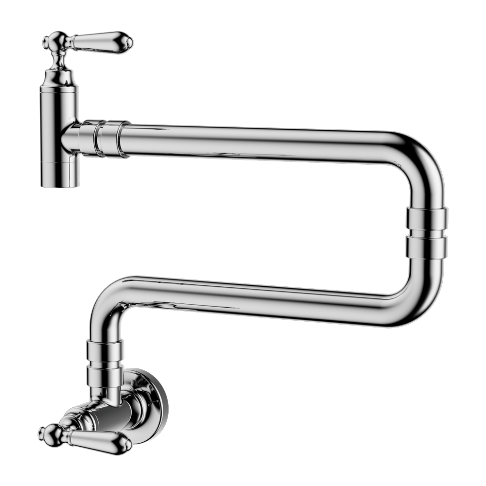 Nero York Wall Mounted Pot Filler - Chrome