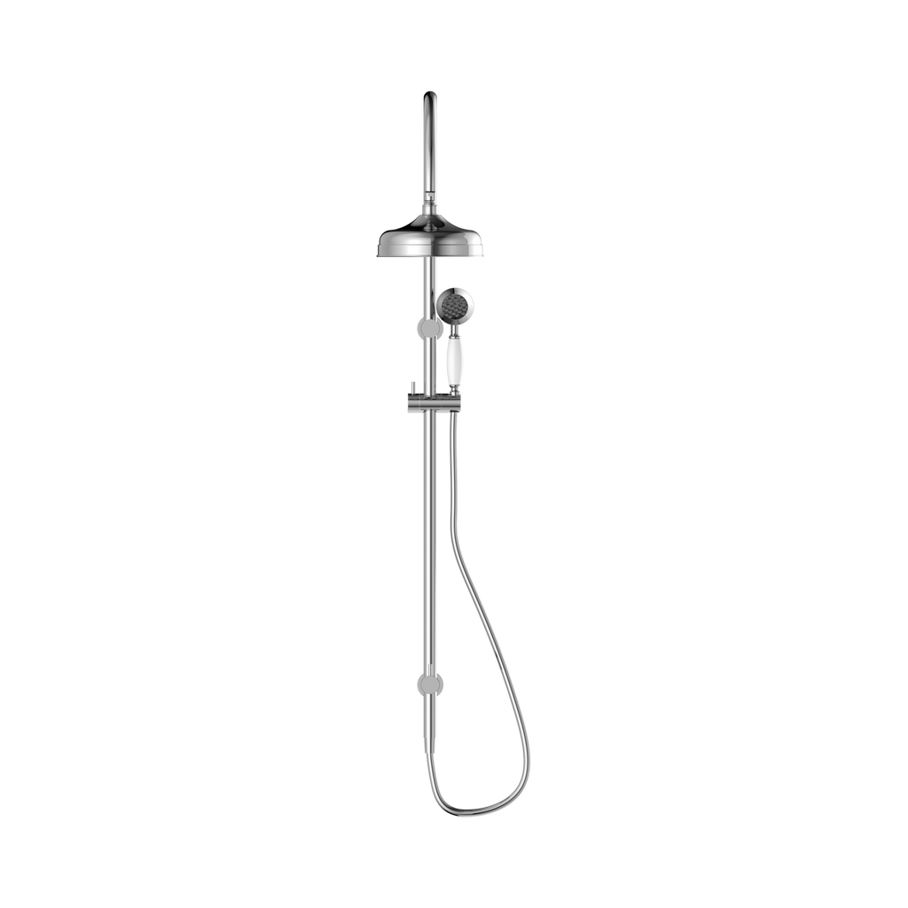 Nero York Twin Shower With Metal Shower - Chrome