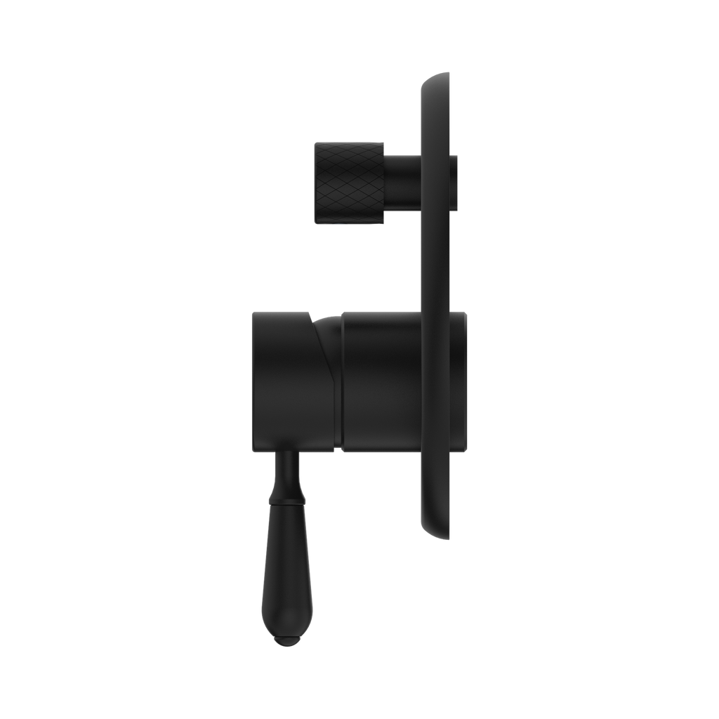 Nero York Shower Mixer With Diverter - Matte Black