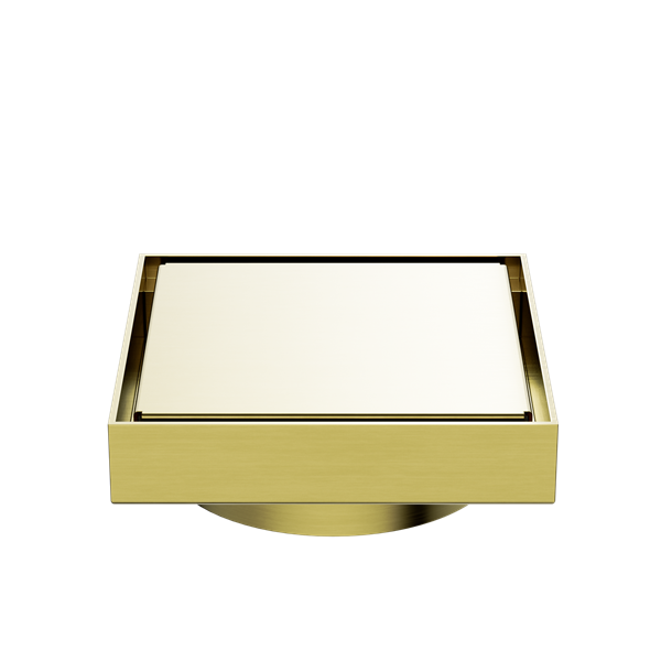Nero Tile Insert Floor Waste 100mm Outlet - Brushed Gold
