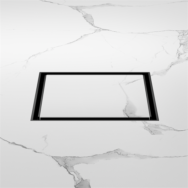 Nero Tile Insert Floor Waste 100mm Outlet - Matte Black