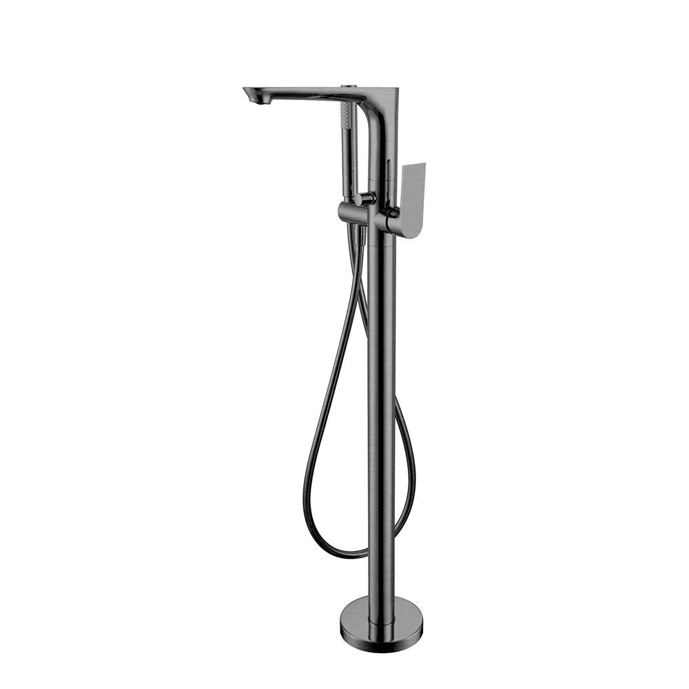 Nero Bianca Freestanding Bath Mixer with Handshower - Gunmetal Grey