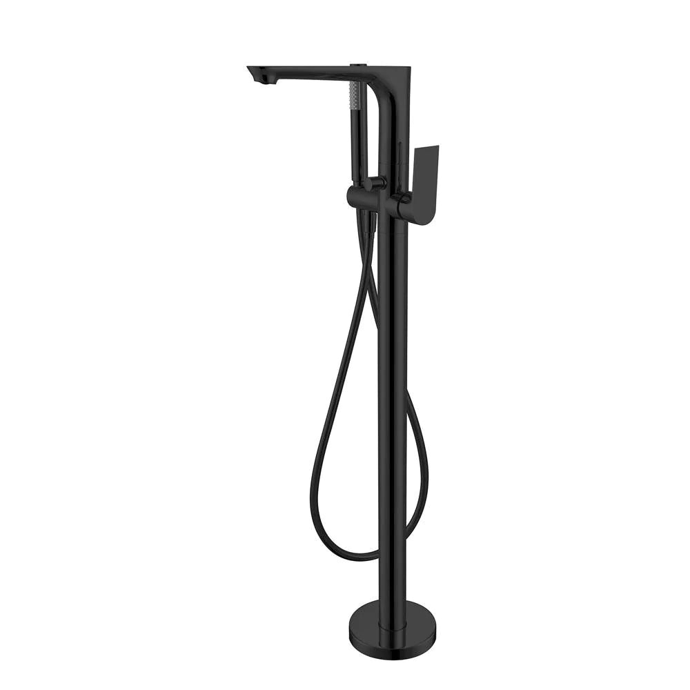 Nero Bianca Freestanding Bath Mixer with Handshower - Matte Black