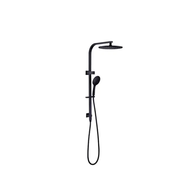 Nero Bianca Round Combination Shower 250mm - Matte Black