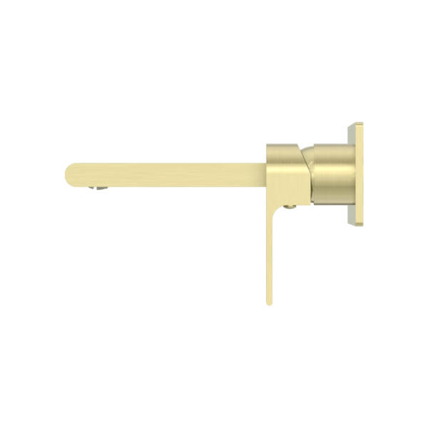 Nero Bianca Wall Basin/Bath Mixer - Brushed Gold