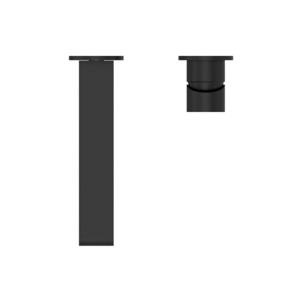 Nero Bianca Wall Basin/Bath Mixer (Separate Back Plate) - Matte Black