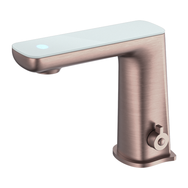 Nero Claudia Sensor Mixer with White Top Display - Brushed Bronze