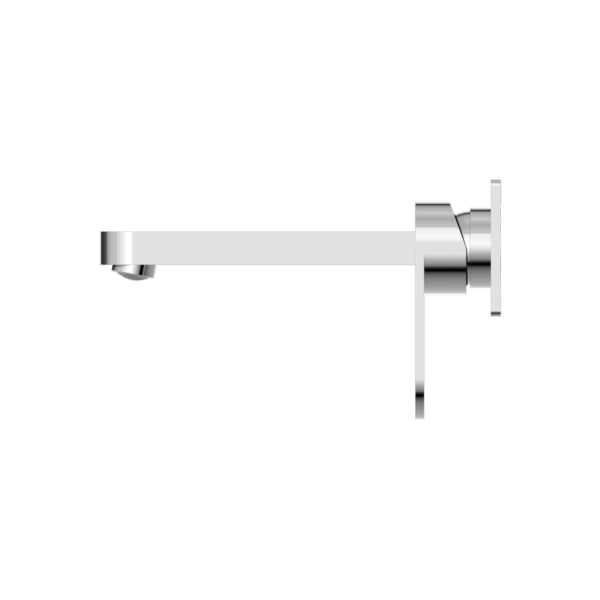Nero Ecco Wall Basin/Bath Mixer - Chrome