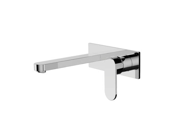 Nero Ecco Wall Basin/Bath Mixer - Chrome