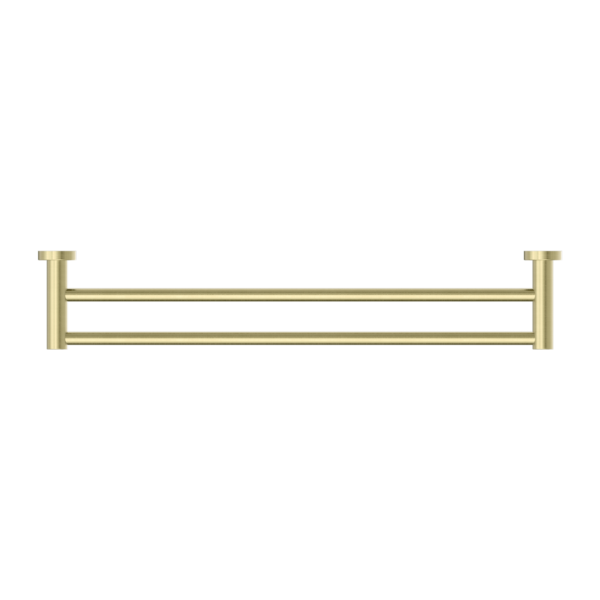 Nero Mecca Double Towel Rail 600mm - Brushed Gold