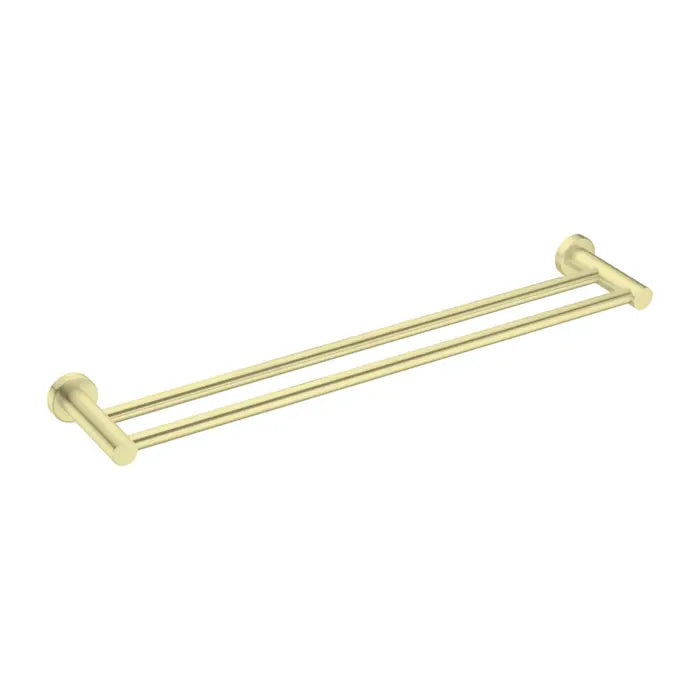 Nero Mecca Double Towel Rail 600mm - Brushed Gold