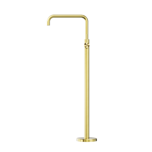 Nero Mecca Freestanding Bath Mixer Square Shape - Brushed Gold