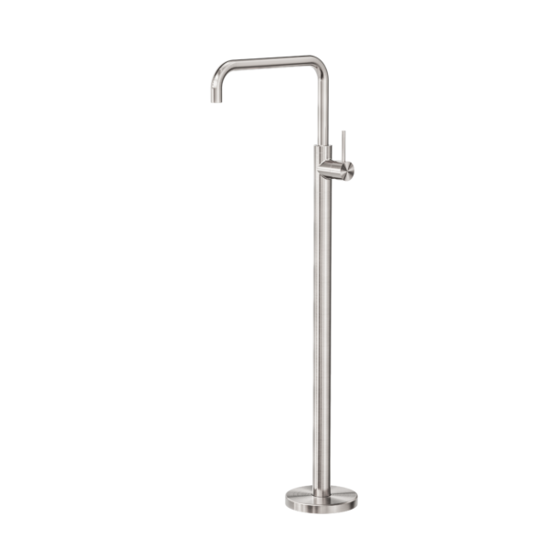 Nero Mecca Freestanding Bath Mixer Square Shape - Brushed Nickel
