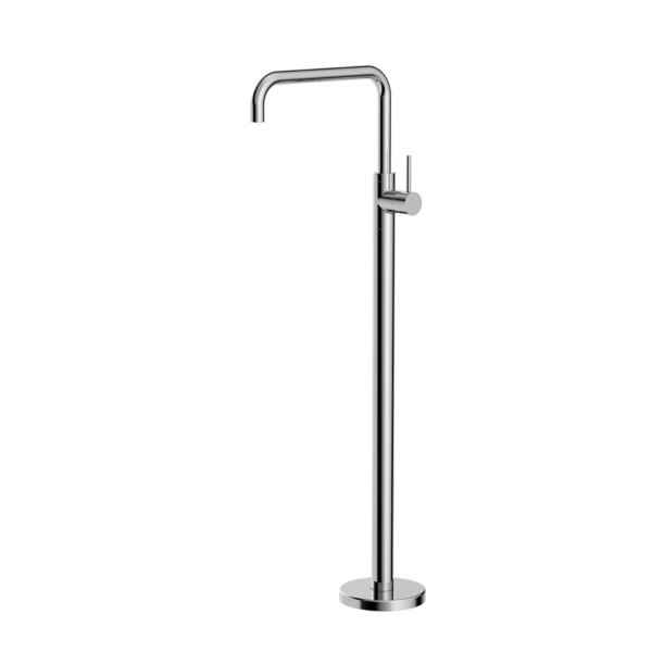 Nero Mecca Freestanding Bath Mixer Square Shape - Chrome