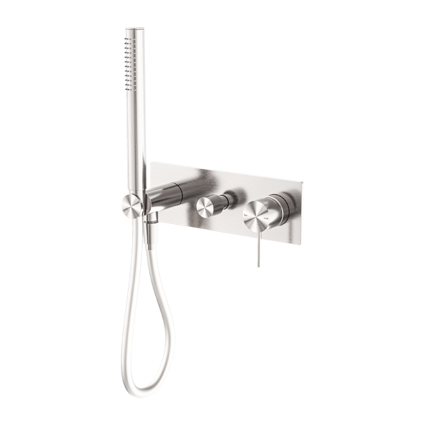 Nero Mecca Shower Mixer Diverter System - Brushed Nickel