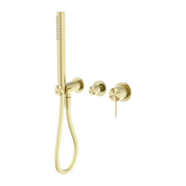 Nero Mecca Shower Mixer Diverter System (Separate Back Plate) - Brushed Gold