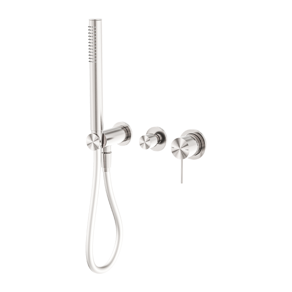 Nero Mecca Shower Mixer Diverter System (Separate Back Plate) - Brushed Nickel