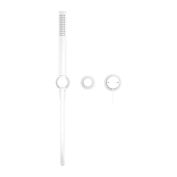 Nero Mecca Shower Mixer Diverter System (Separate Back Plate) - Matte White