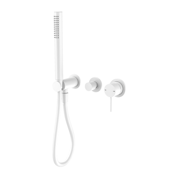 Nero Mecca Shower Mixer Diverter System (Separate Back Plate) - Matte White