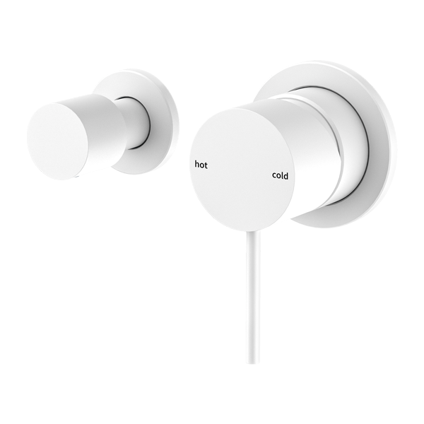 Nero Mecca Shower Mixer with Horizontal 2 Way Divertor - Matte White