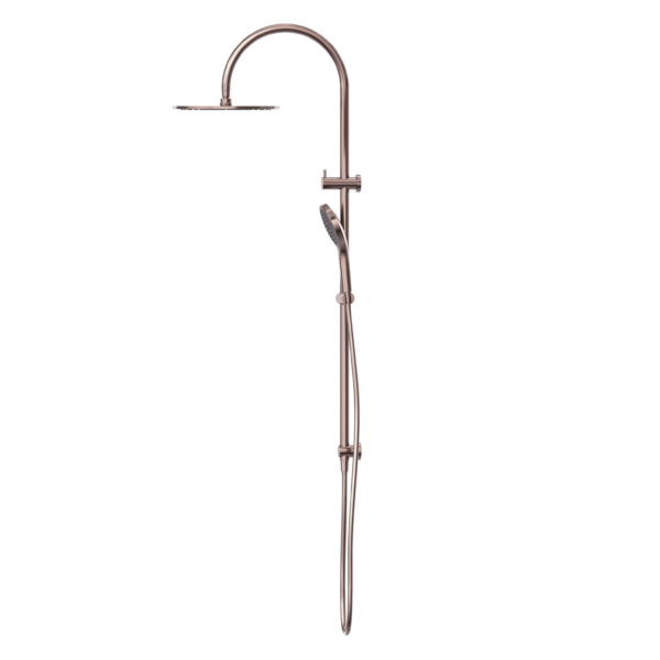 Nero Mecca Twin Shower with Air Shower II - Brushed Bronze