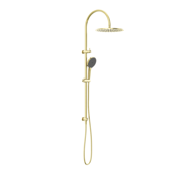 Nero Mecca Twin Shower with Air Shower II - Brushed Gold