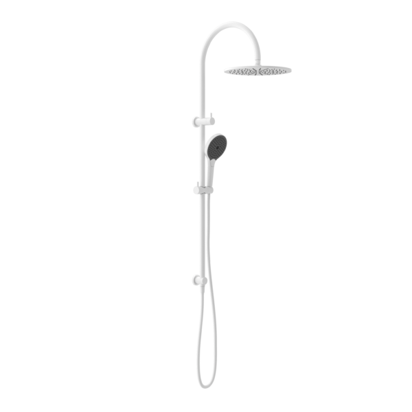 Nero Mecca Twin Shower with Air Shower II - Matte White