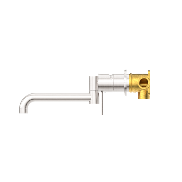 Nero Mecca Wall/Basin Bath Mixer Swivel Spout - Brushed Nickel
