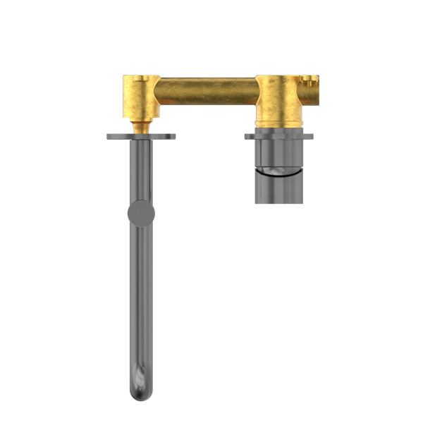 Nero Mecca Wall/Basin Bath Mixer Swivel Spout - Gunmetal