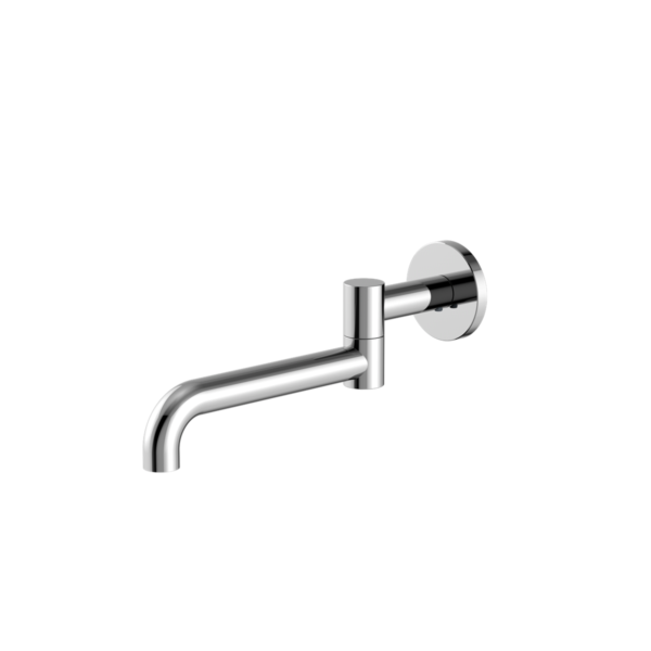 Nero Mecca Wall Mounted Swivel Basin/Bath Spout 225MM - Chrome
