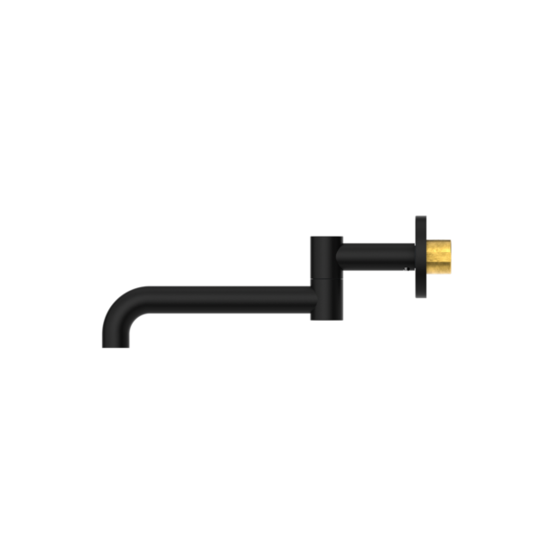 Nero Mecca Wall Mounted Swivel Basin/Bath Spout 225MM - Matte Black