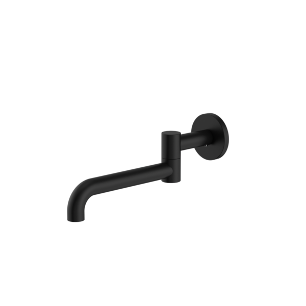 Nero Mecca Wall Mounted Swivel Basin/Bath Spout 225MM - Matte Black