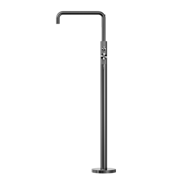 Nero Opal Freestanding Bath Mixer with Handshower - Graphite