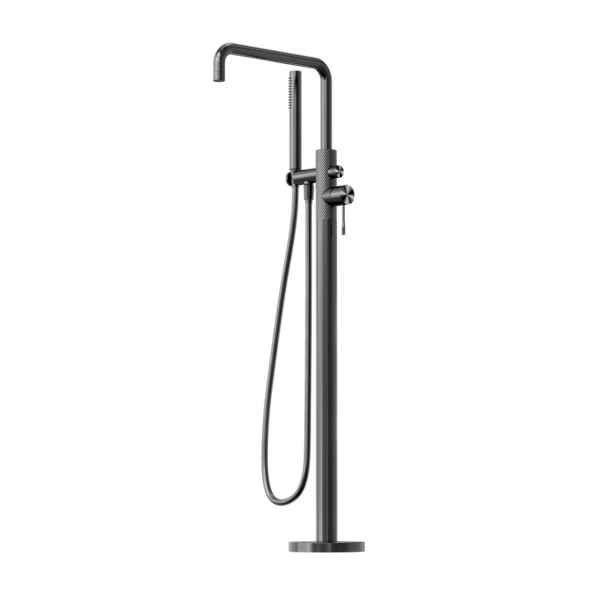Nero Opal Freestanding Bath Mixer with Handshower - Graphite