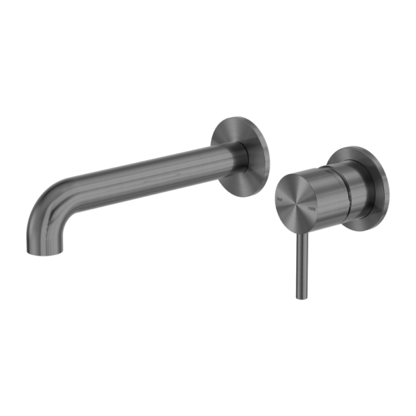 Nero ZEN SS316L Wall Basin/Bath Mixer Separate Back Plate - Graphite