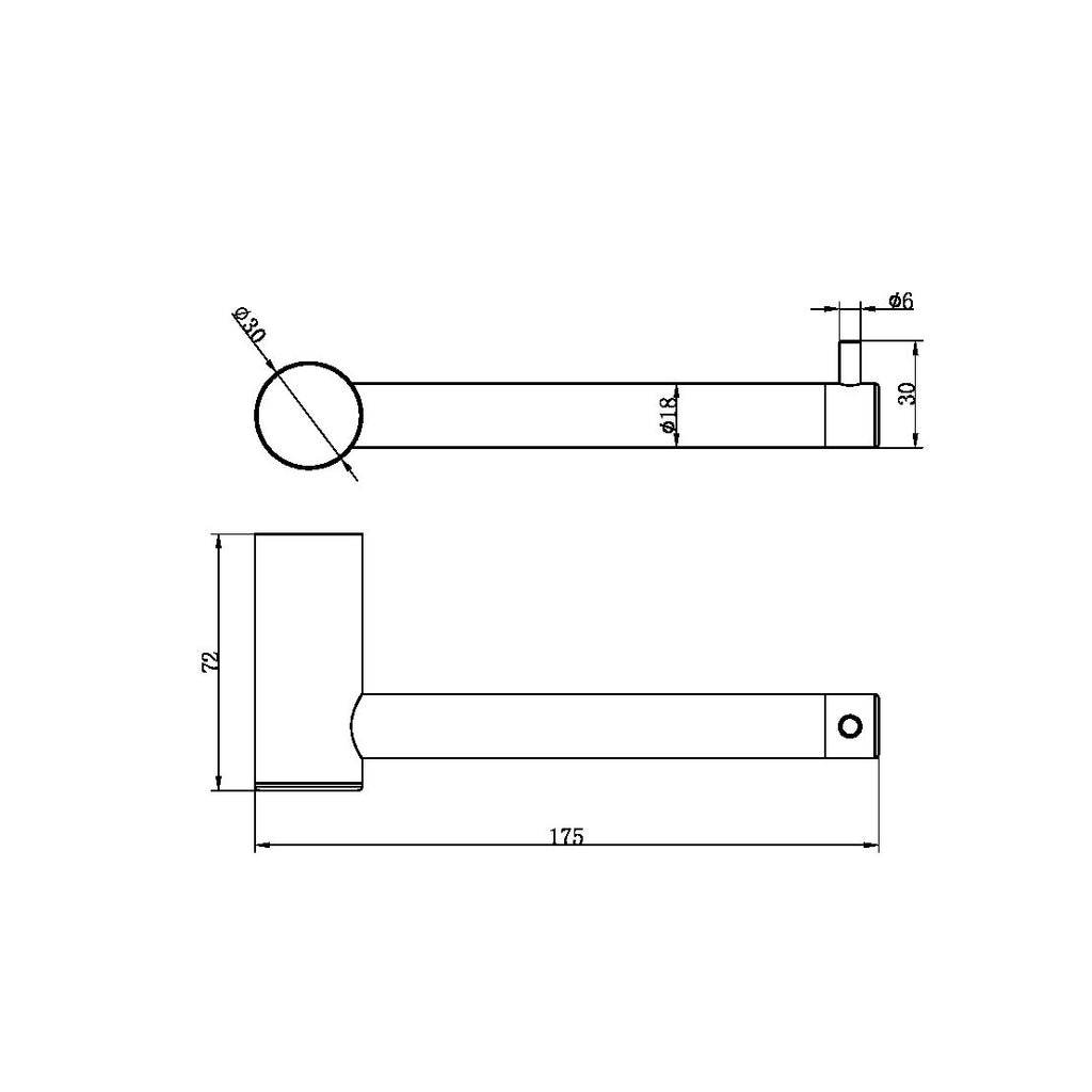 Nero SS316L Toilet Roll Holder - Brushed Nickel