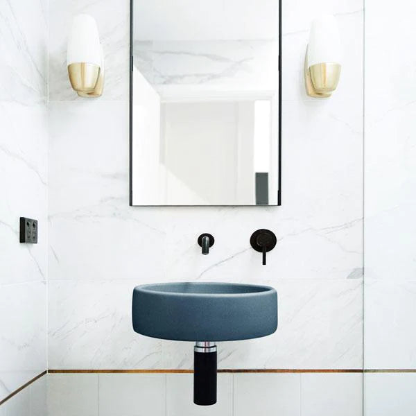 Nood Co Bowl Basin Wall Hung - Copan Blue