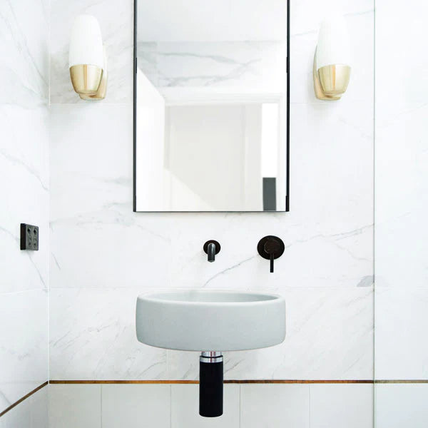 Nood Co Bowl Basin Wall Hung - Powder Blue