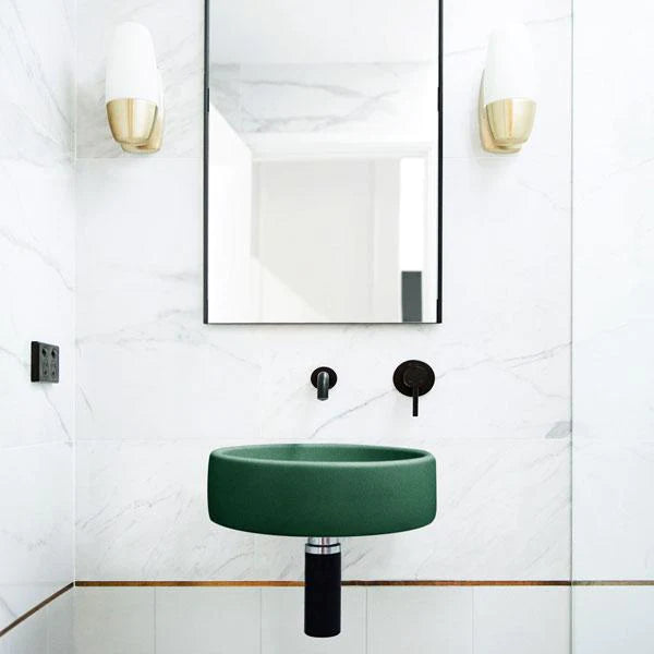 Nood Co Bowl Basin Wall Hung - Teal
