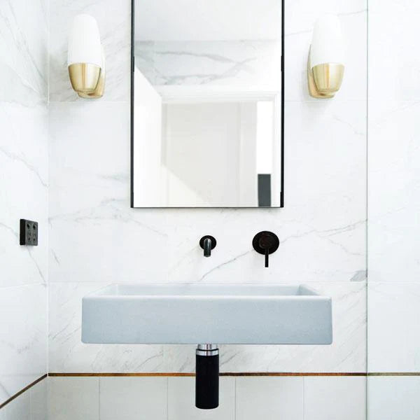 Nood Co Box Basin Wall Hung - Powder Blue