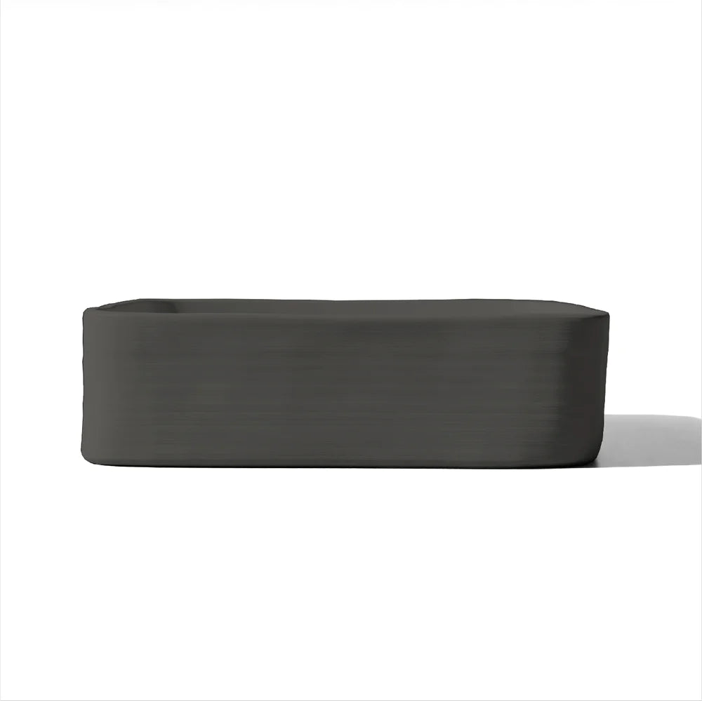Nood Co Cast Basin Wall Hung - Charcoal