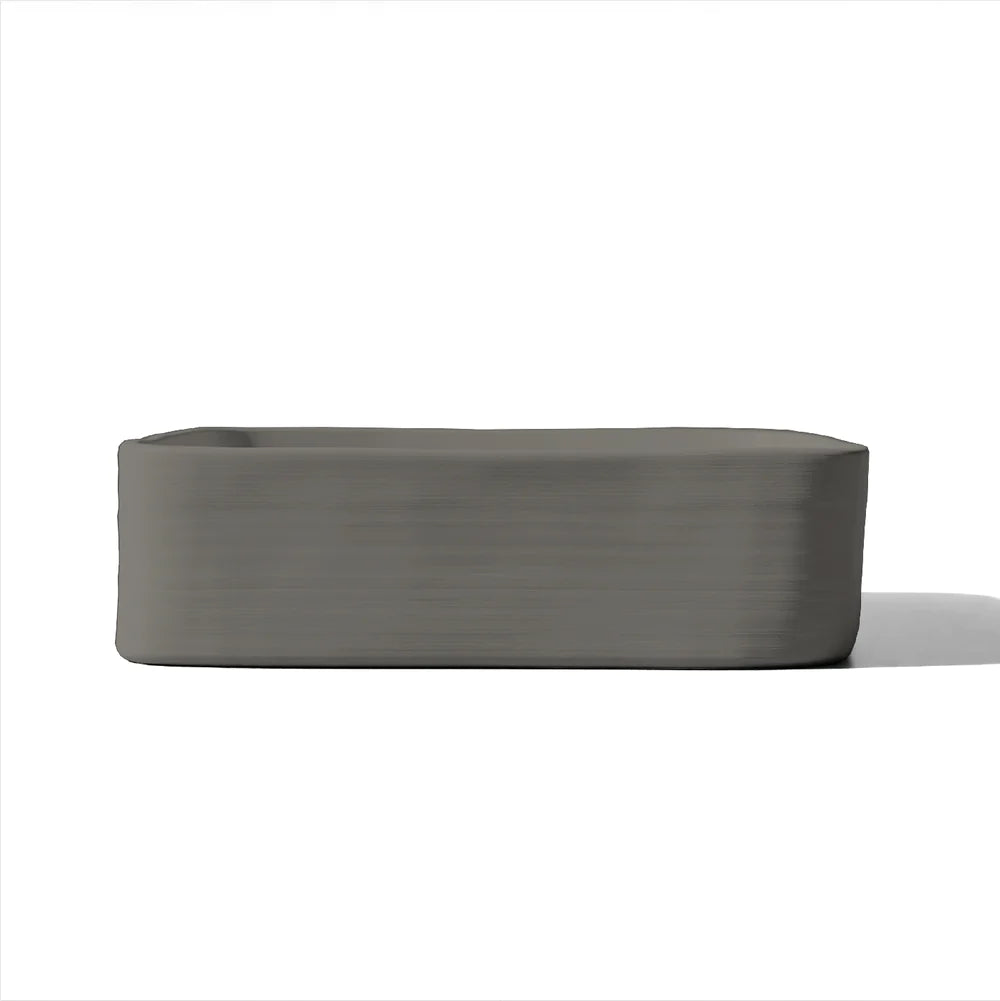 Nood Co Cast Basin Wall Hung - Mid Tone Grey