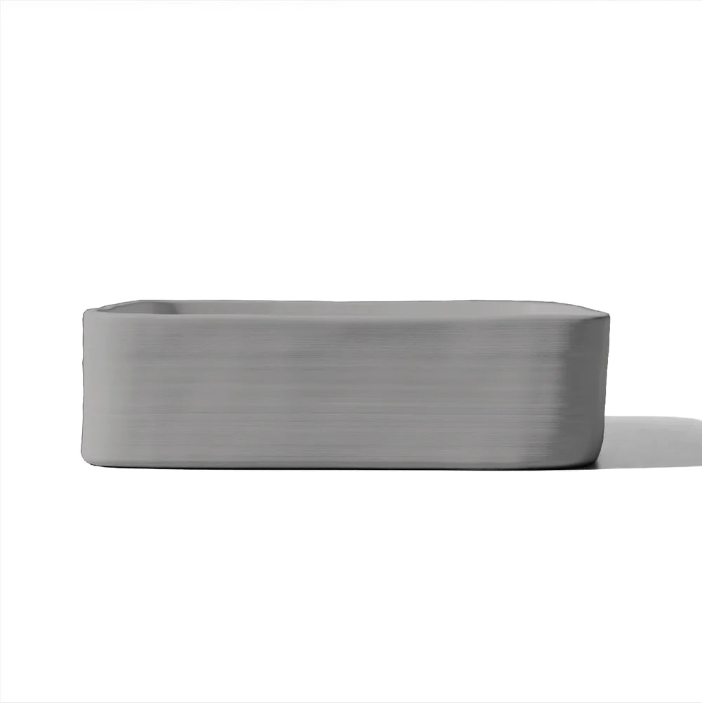 Nood Co Cast Basin Wall Hung - Sky Grey