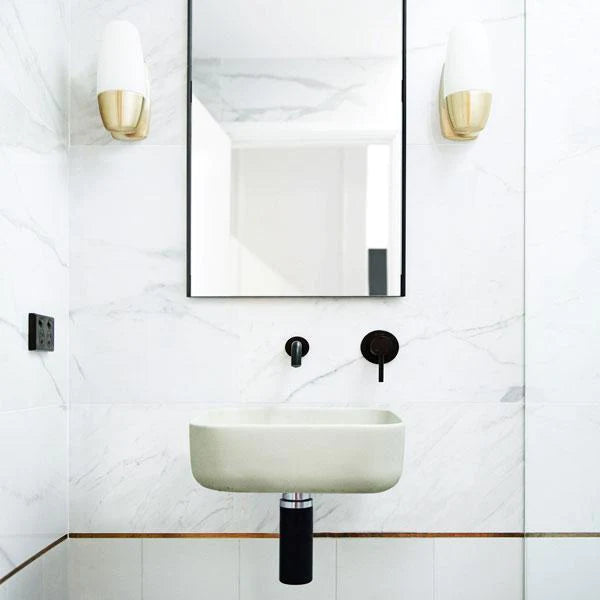 Nood Co Cube Basin Wall Hung - Sand