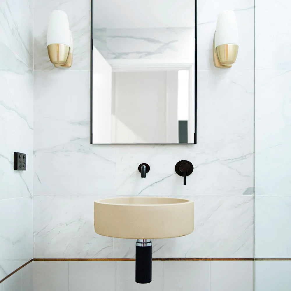 Nood Co Hoop Basin Wall Hung - Custard