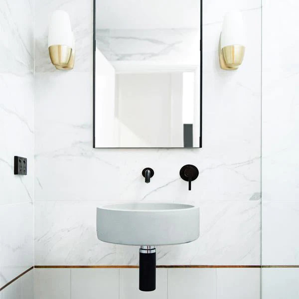 Nood Co Hoop Basin Wall Hung - Powder blue