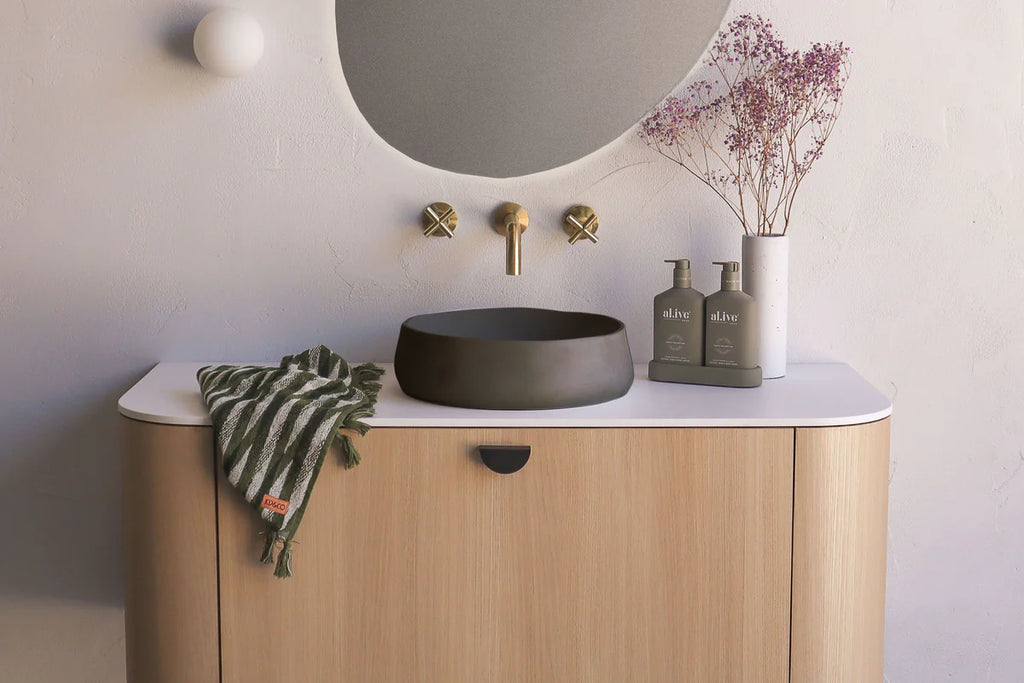 Nood Co Mill Basin Wall Hung - Mid Tone Grey