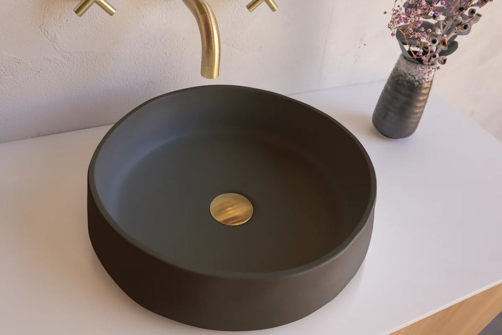 Nood Co Mill Basin Wall Hung - Mid Tone Grey